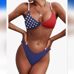 ZAFUL Women's Ribbed O-Ring String Bikini Swimsuit Cheeky Swimwear ~ USA